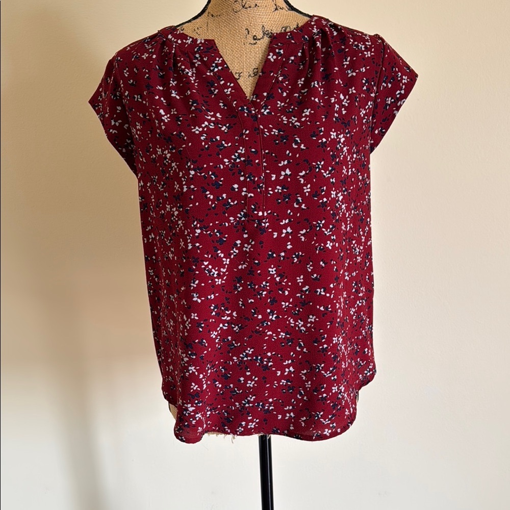 Women's Floral Print Top - Red